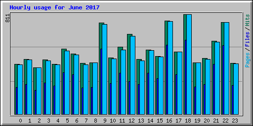 Hourly usage for June 2017