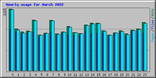 Hourly usage for March 2022