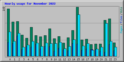 Hourly usage for November 2022