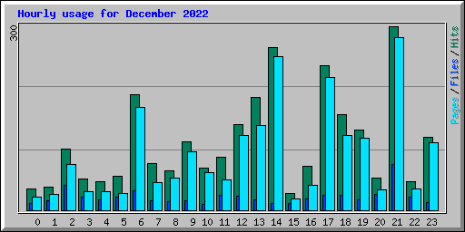Hourly usage for December 2022