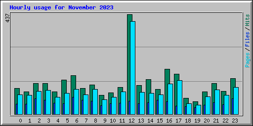 Hourly usage for November 2023