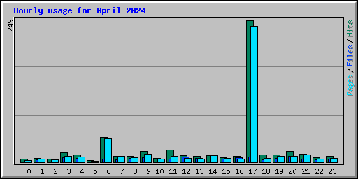 Hourly usage for April 2024