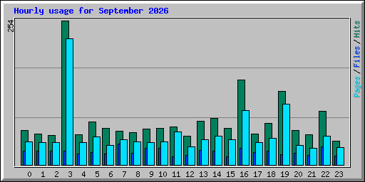 Hourly usage for September 2026